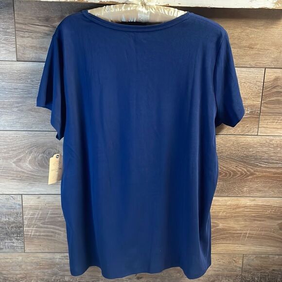 St. John’s Bay Ladies Basic Pullover Scoop Neck Top Size PXXL Navy Blue NWT - Picture 5 of 5